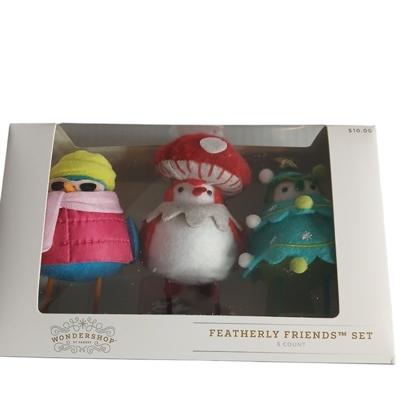 Target Wondershop 3pc Featherly Friends Mini Bird Figurines New Colorful - Picture 8 of 10
